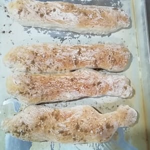 Brot mit Zwiebel oder Schinkenstuecken, Sonderwuensche